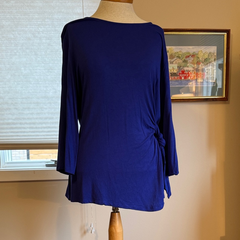 Blue Women's Side Tie Top